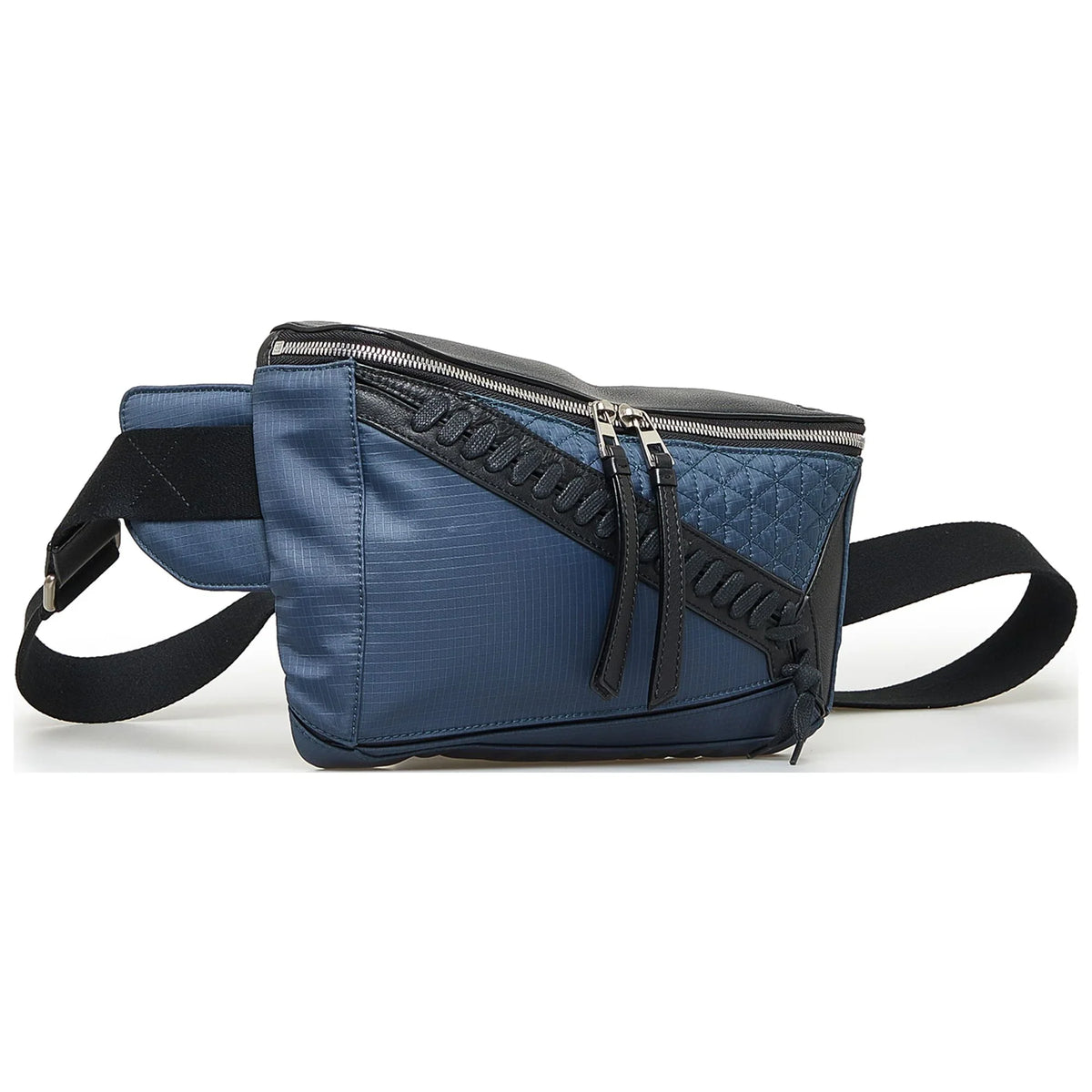 Belt Bag Fabric Blue (Good) Nylon Puzzle LOEWE Authenticated Pre-Owned Unisex