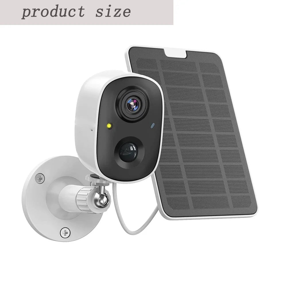 Surveillance exterior, Camera Powe 2-Way Siren Night Detection, Camera, Security Wireless 1080P Motion Color Solar Waterproof Vision WiFi Storage,IP65 Alarm,Cloud/SD Battery Audio,