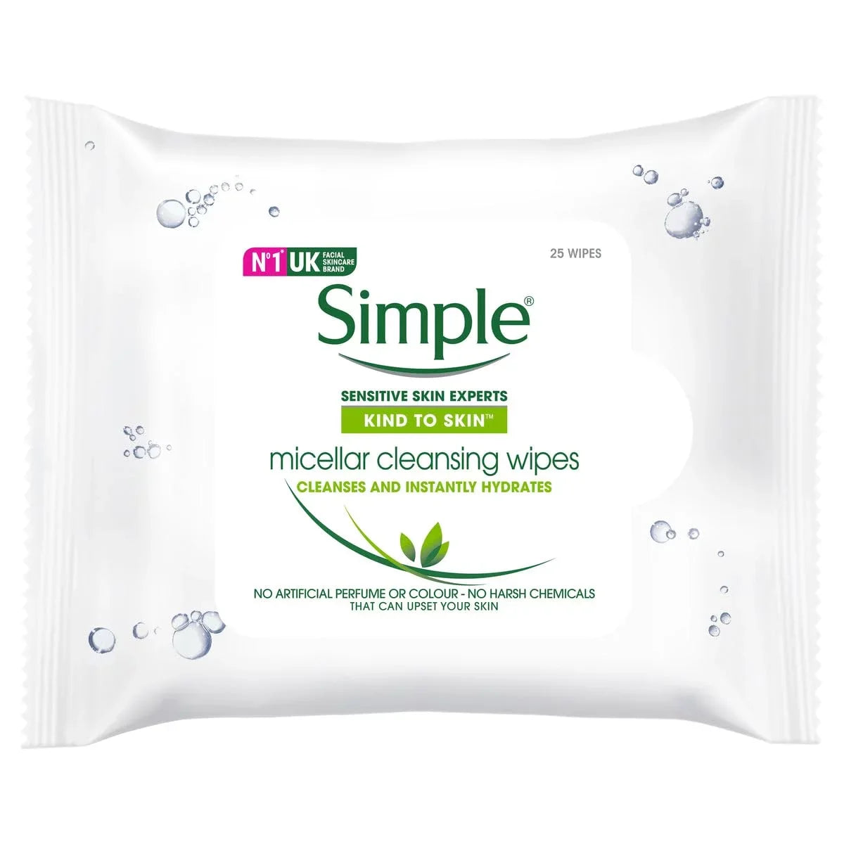 (75 Skin Wipes) 3 Simple Of To 25S Micellar Cleansing Wipes Kind Pack
