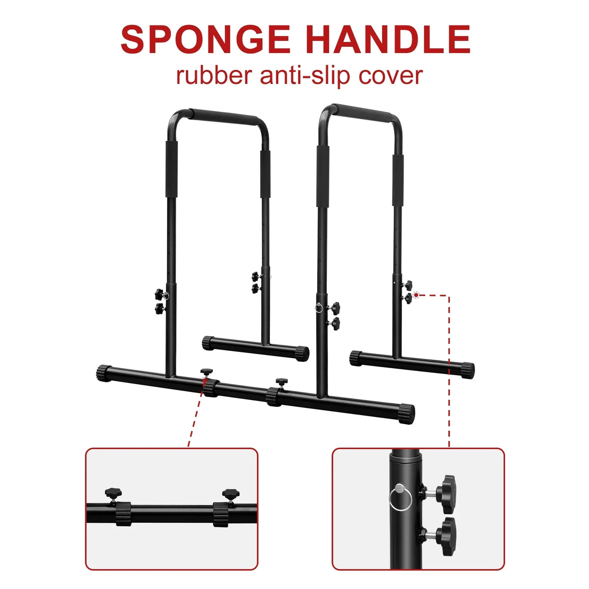Bar, Sports Functional High JAUNTS Stand Training, Dip JOLLY Adjustable for Wrap, Versatile Rehabilitation Assembly Dip Push Strength Training Easy Sponge Station with Up