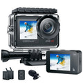 20MP Underwater Campark Camera Accessories Screen Kits Waterproof Camera Camera Compatible Sports WiFi GoPro 30FPS Touch Camera Vlog Action 4K