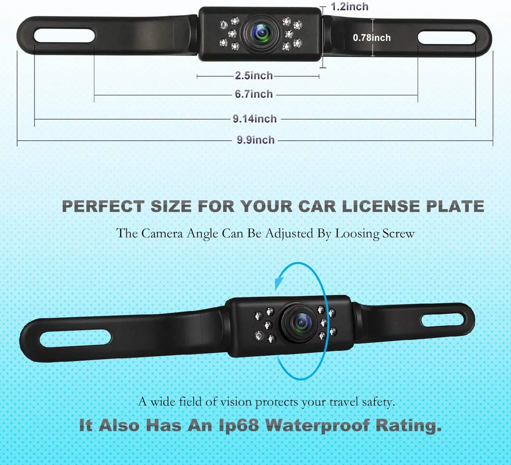 Camera Night Backup Rear Mount License Universal View CAM600 Plate Vision Absolute