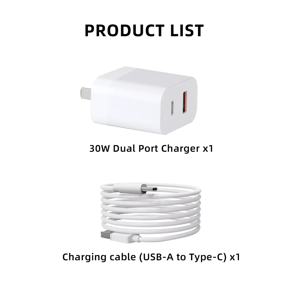 DJI with USB 3 30W Parts Charger Type-C Mini for Cable Charging Dual-Port 2/Mini Charging Pro