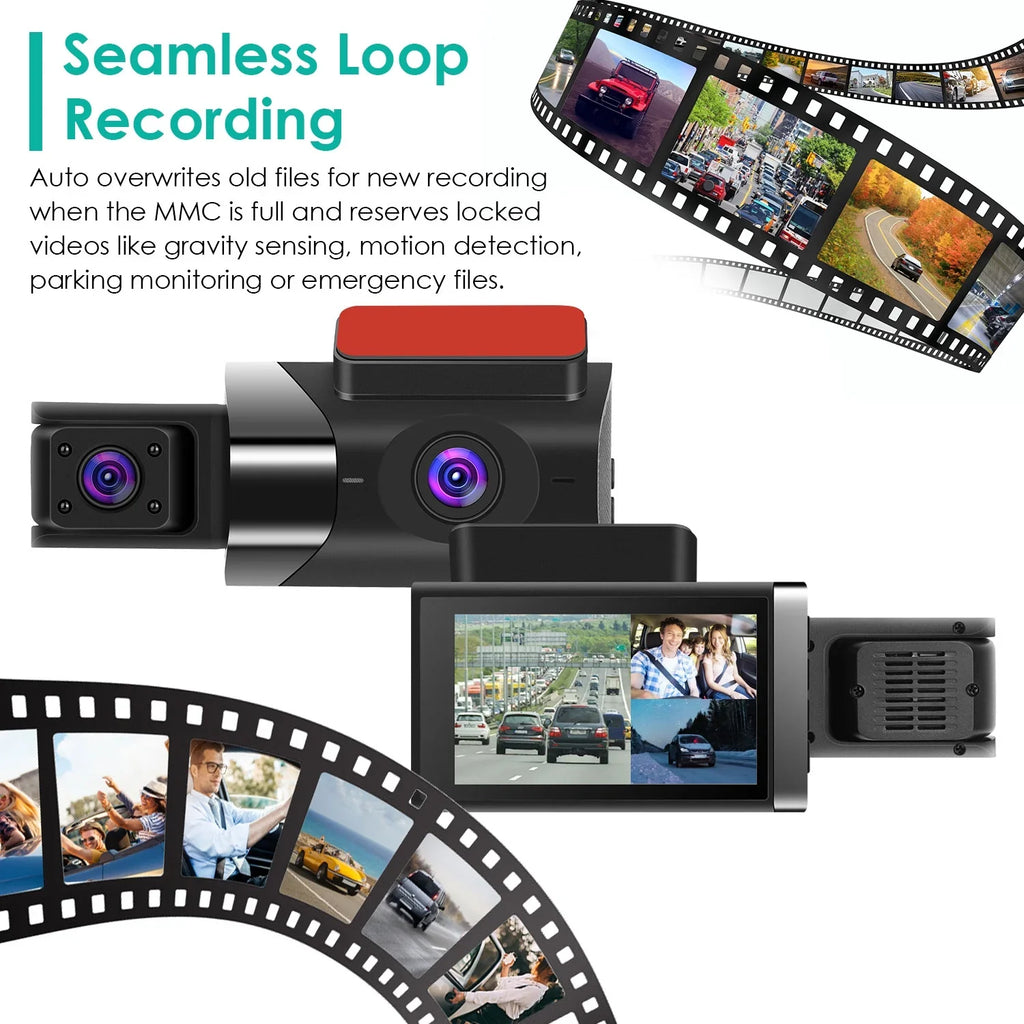 Full HD 2K G-Sensor Parking Recording Night iMounTEK with GPS Monitor Loop Dash Vision DVR Car 140° Recorder Dashcam Video Car Cam Angle