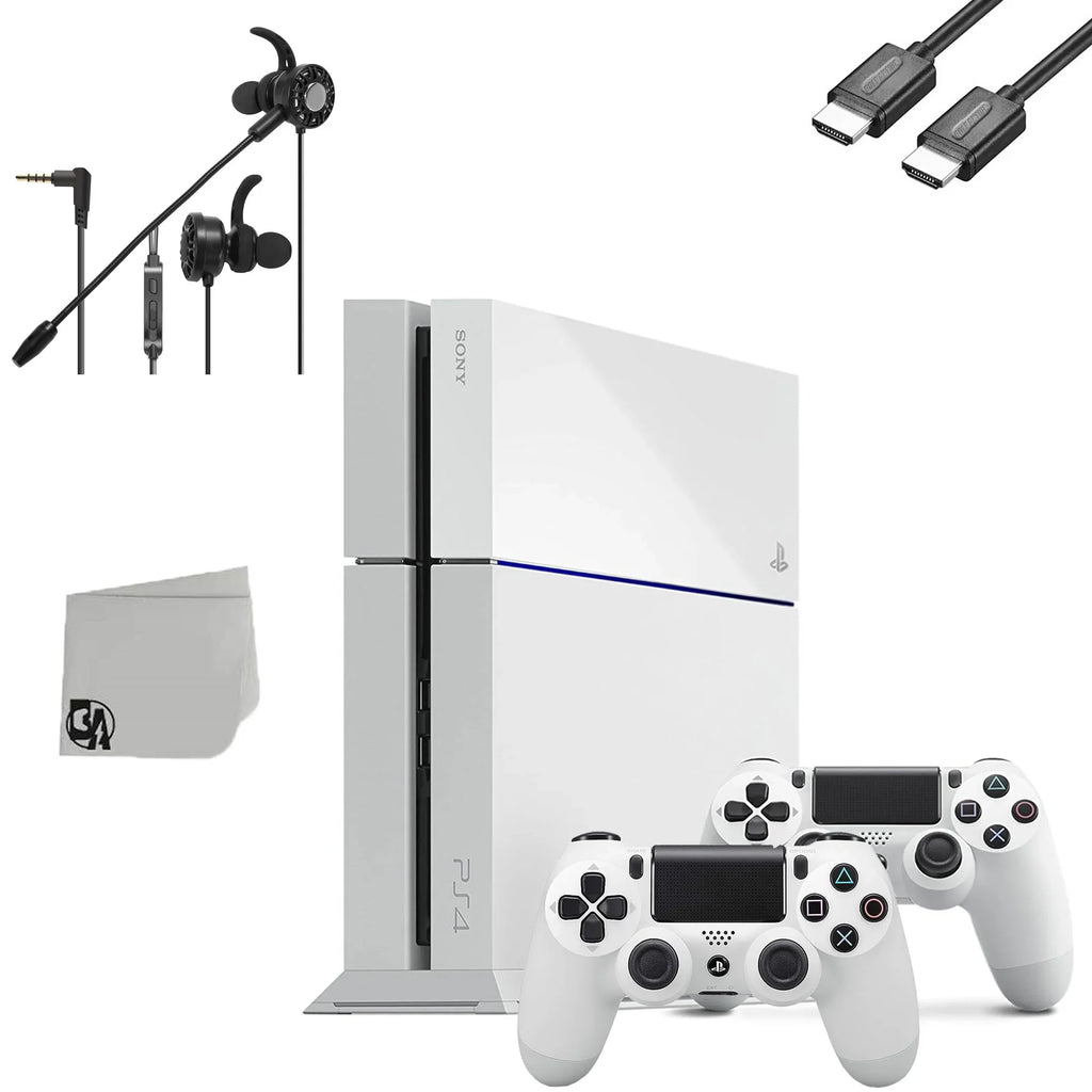 T5 Console With Original PlayStation Matte AXTION + 500GB BOLT Like Bundle With Microphone New Earbuds Gaming Controller White 4 2