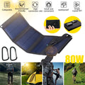 Panel Camping 80W Foldable Solar DFITO Bank Hiking for exterior Power USB