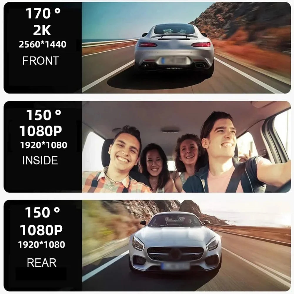 3 Cam Car Rearview Auto Car Dashcam,Auto Dash Wide Dashcam Video Spirastell Wide Mirror Dashcam Dash Car Rearview Auto Camera - Safety Auto Mirror Car - Car Car Car WIFI Cam Wide Clear Cameras 3