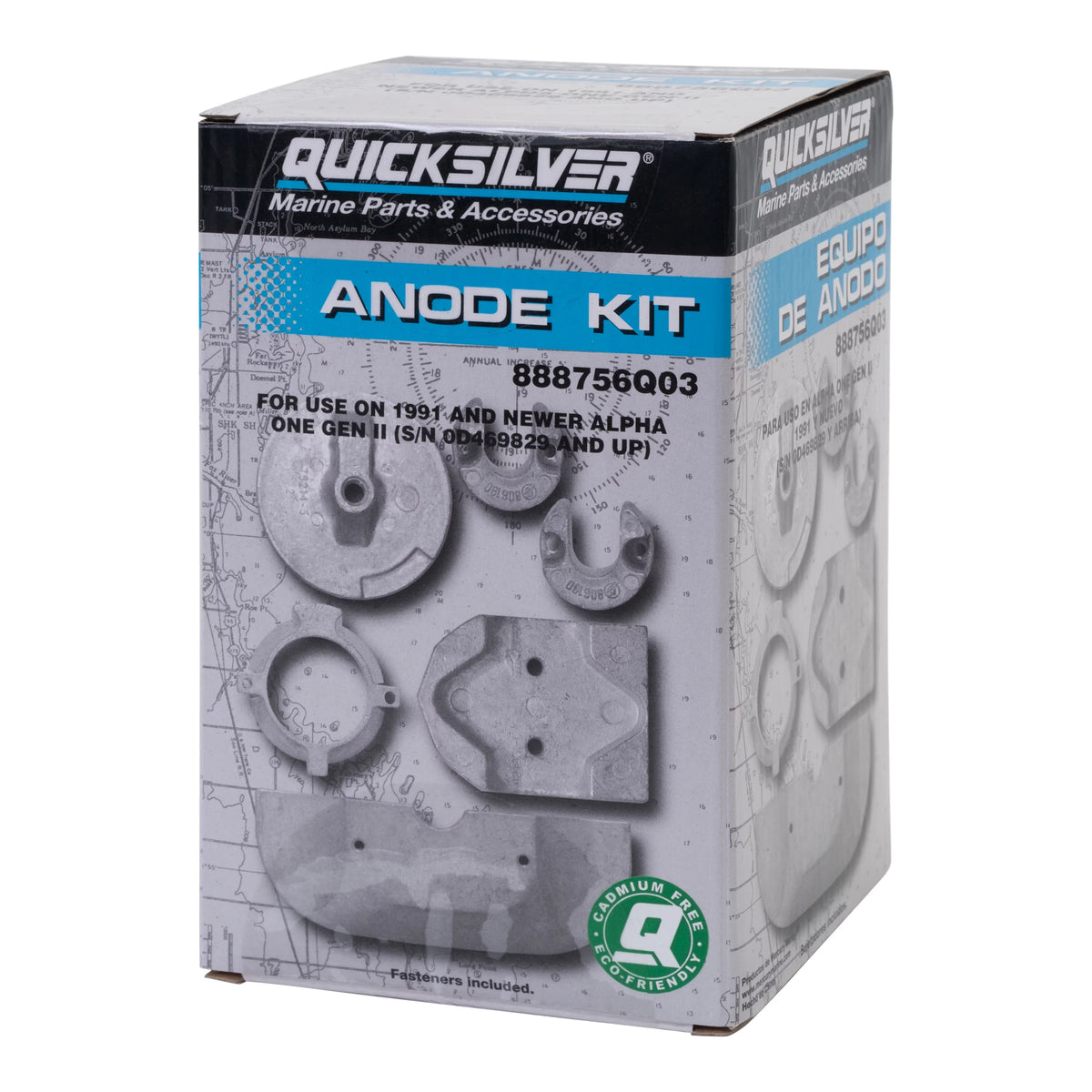 Quicksilver One Gen Anode Kit Alpha 888756Q03 II Aluminum