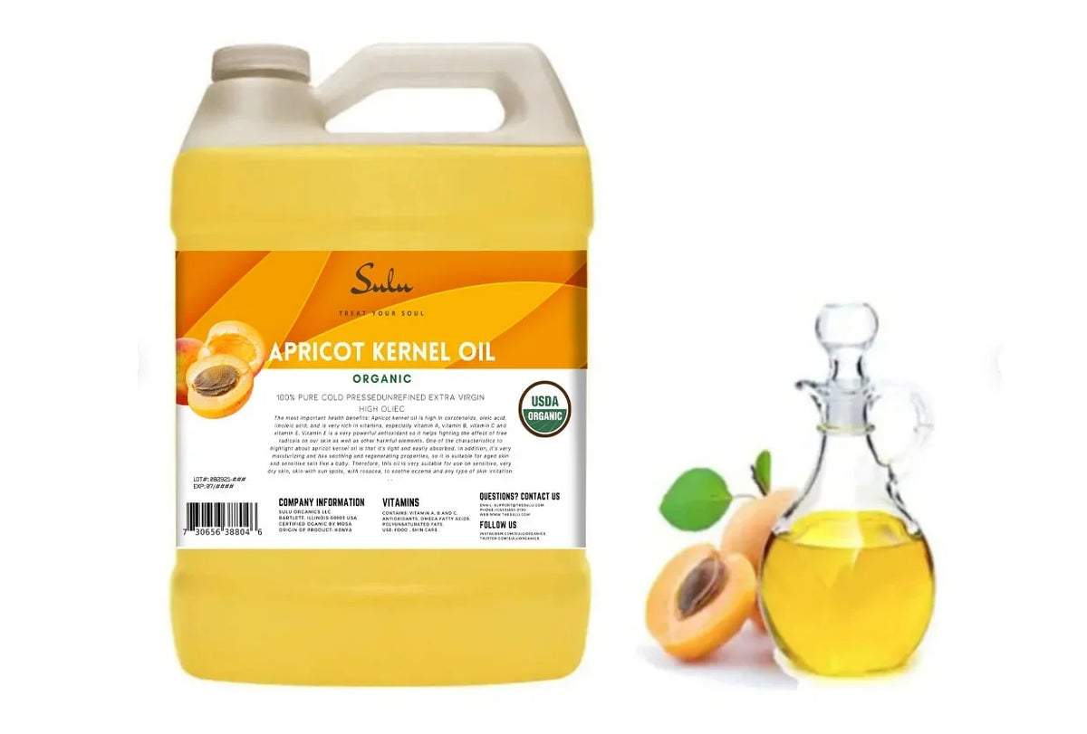 100% Apricot pressed 1 Virgin Unrefined Organic pure Kernel oil Gallon cold