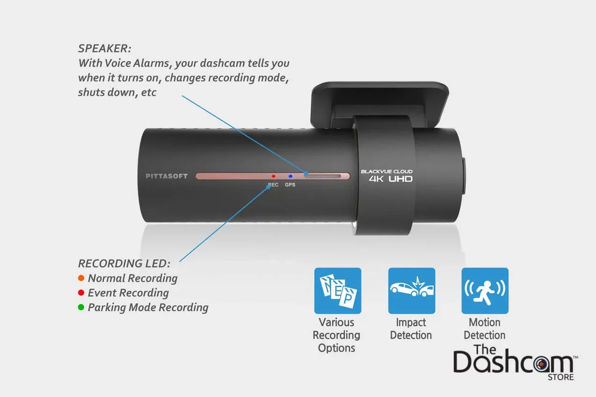Memory GPS Lens Card Front 128GB Dashcam Rear for Dual 4K DR900S-2CH Cloud-Capable BlackVue WiFi and w/