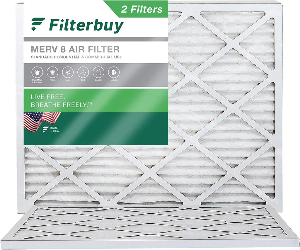 Filters Furnace AC HVAC Filterbuy MERV Air (2-Pack) Pleated 8 25x32x1