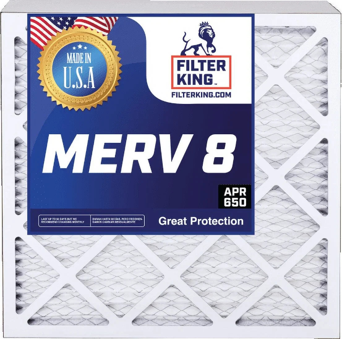 A/C USA Pleated 8x16x2 Filters MERV 5-PACK 8 Filter Filter 7.5 HVAC 15.5 MADE | Actual Air dimension: | x King 1.75" | | IN x Furnace
