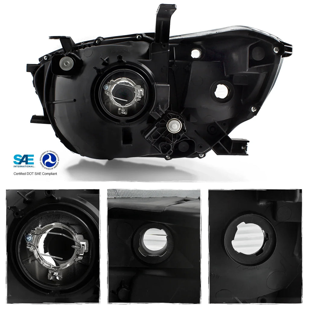 '- Fits Left+Right Pair Headlights 2008 AKKON highlander 2010 [Halogen 2009 Chrome Type] Replacement