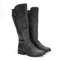 Women's Grey,8 US Scott M Extra Leandraa Calf Karen Riding Boot, Wide