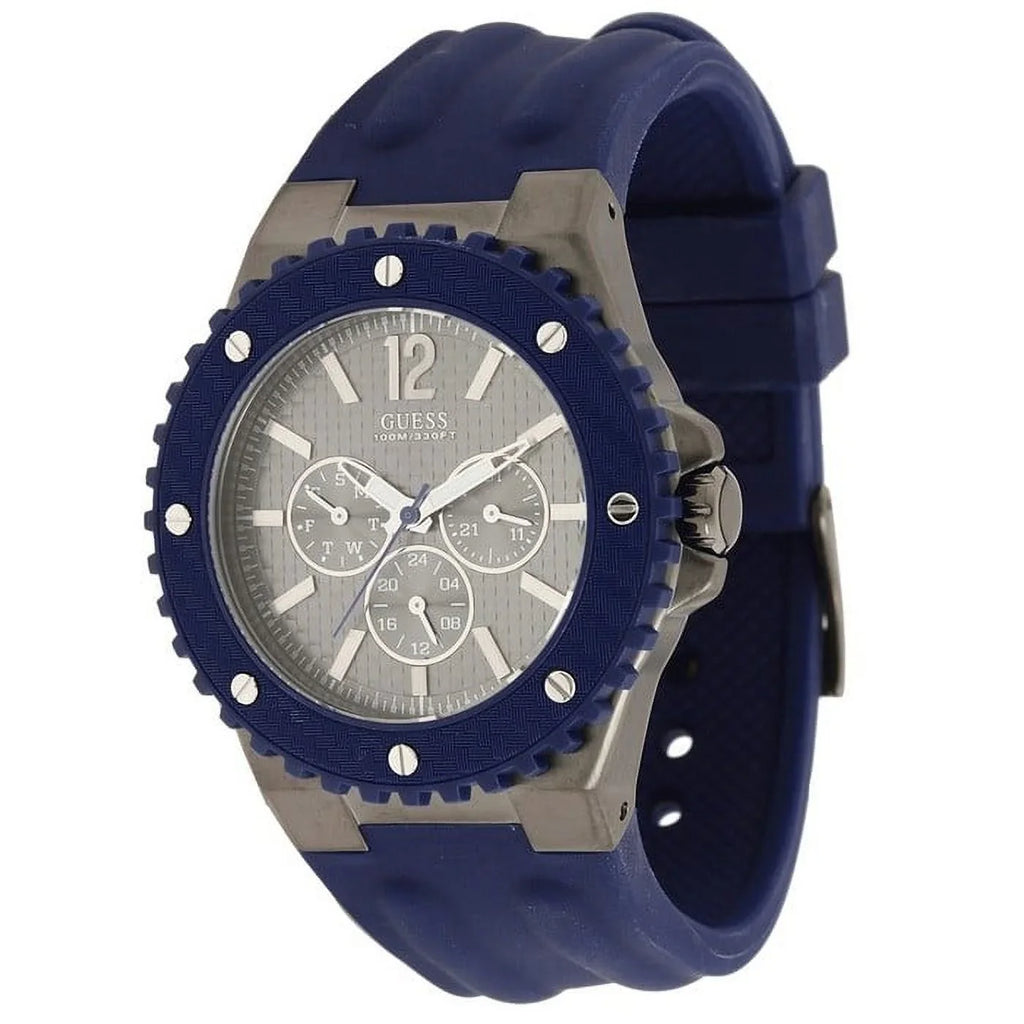 Guess Men's U12655G1 Blue Watch Silicone