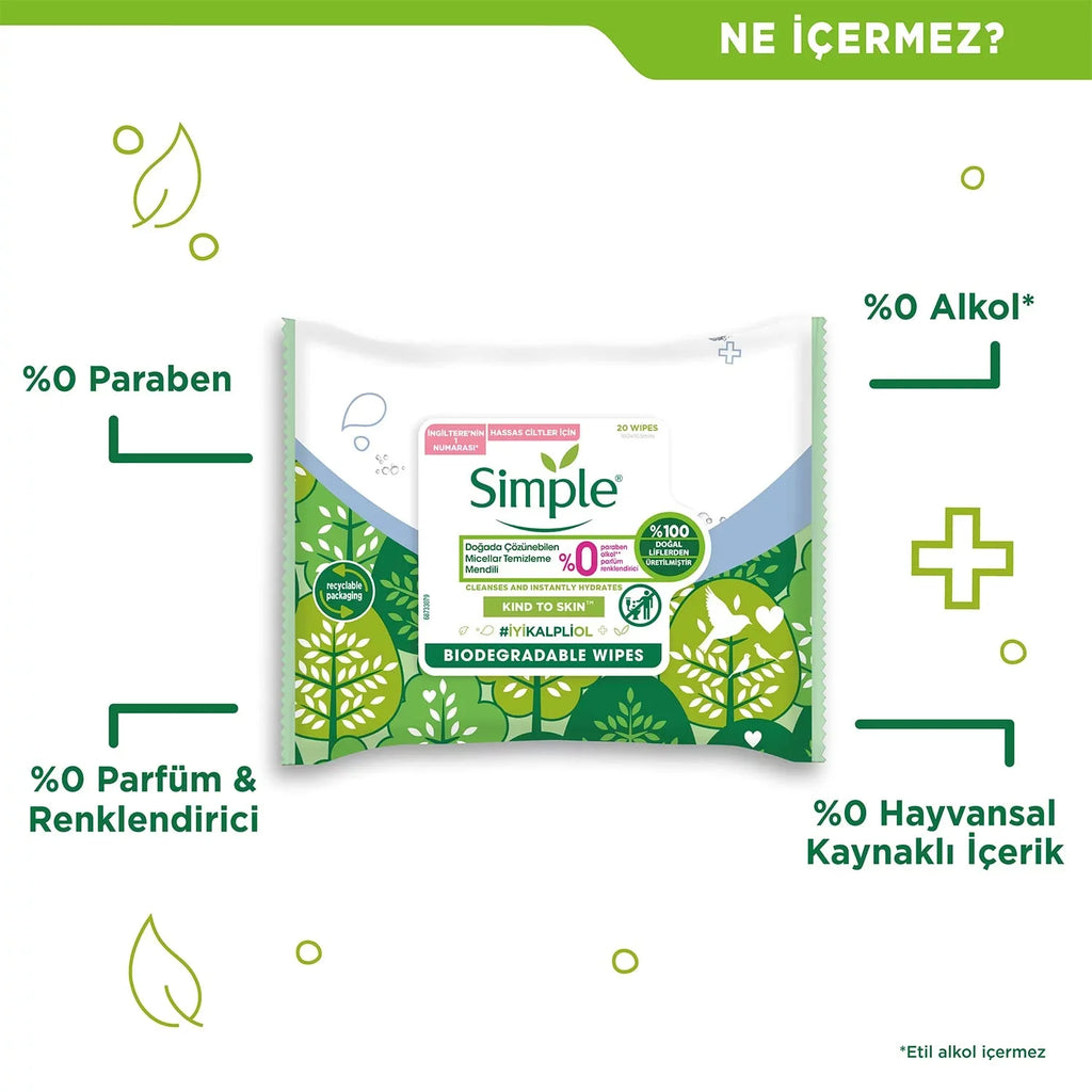 (75 Skin Wipes) 3 Simple Of To 25S Micellar Cleansing Wipes Kind Pack