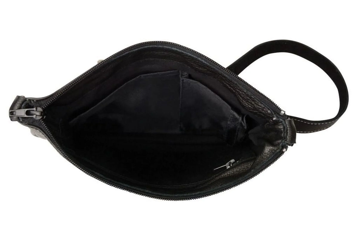 Leather Shoulder Black Milwaukee Bag MP8810 Women's Riveted Strap Chain