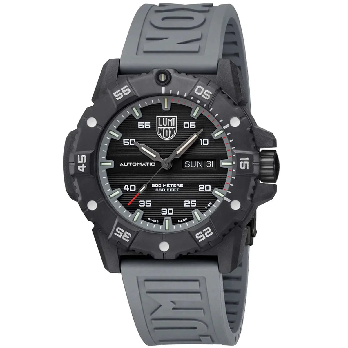Luminox Grey XS.3862 Carbon Men's Strap Watch Master Seal Rubber