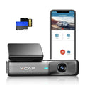 Recording, Max, Night 128GB Cam Cars Car 1440P Free Card, Dash G-Sensor, Vision, 2.5K Loop VVCAR Camera Dash WiFi 32G Support for