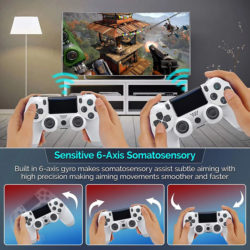 with Speaker/Gyro/Remote (White) S21 Wireless FE Battery/Built-In Slim Controller BlueTooth PRO Compatible Plus GamePad 1,000