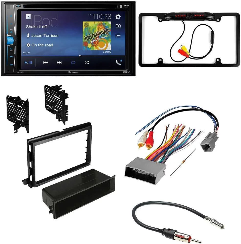 KIT2537 and Touchscreen, Installation Stereo Din Bluetooth Camera, Backup Kit Double 2006-2010 Explorer / DVD for Dash Bundle Car Kit Multimedia - with Pioneer